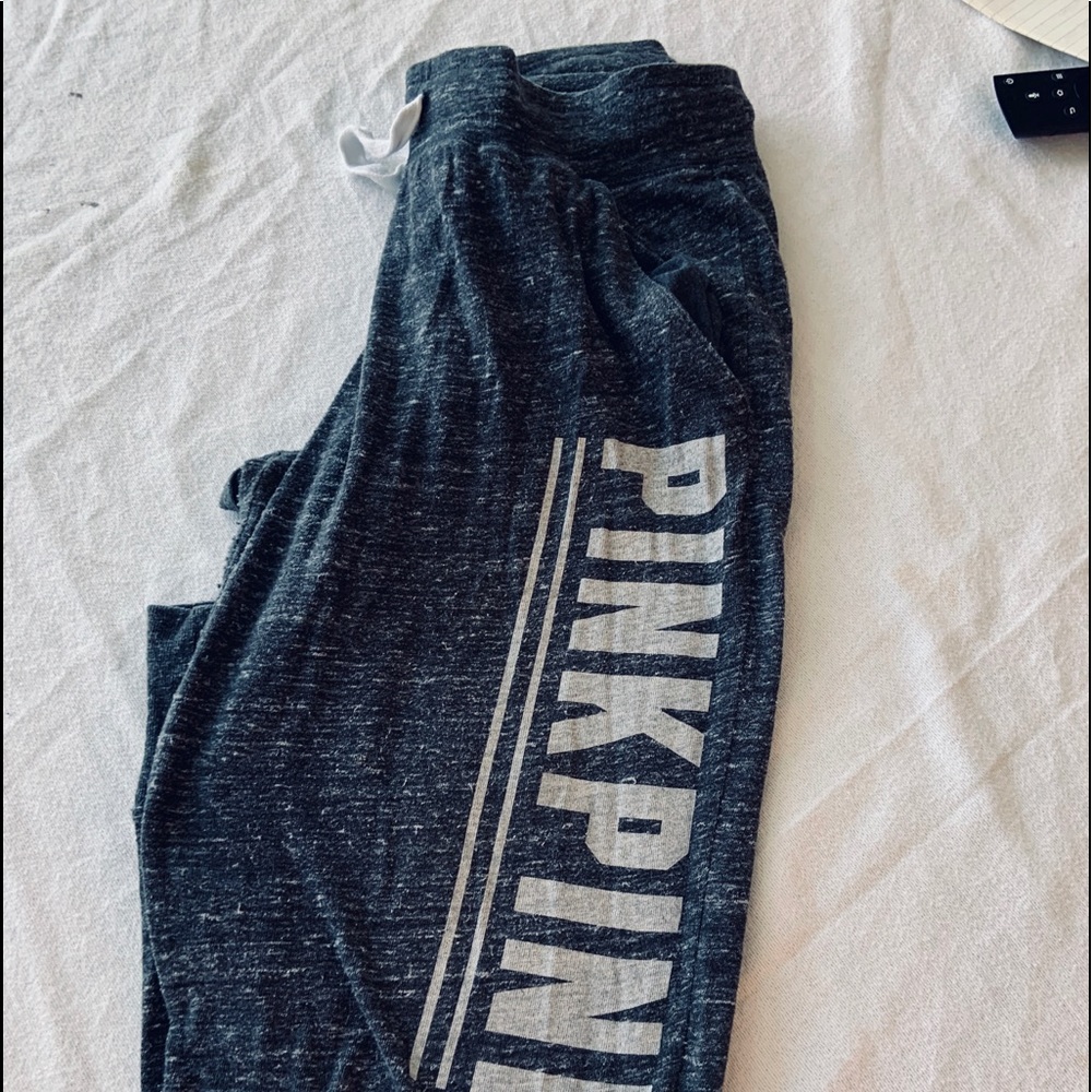 Pink Victoria secret space dyed grey joggers